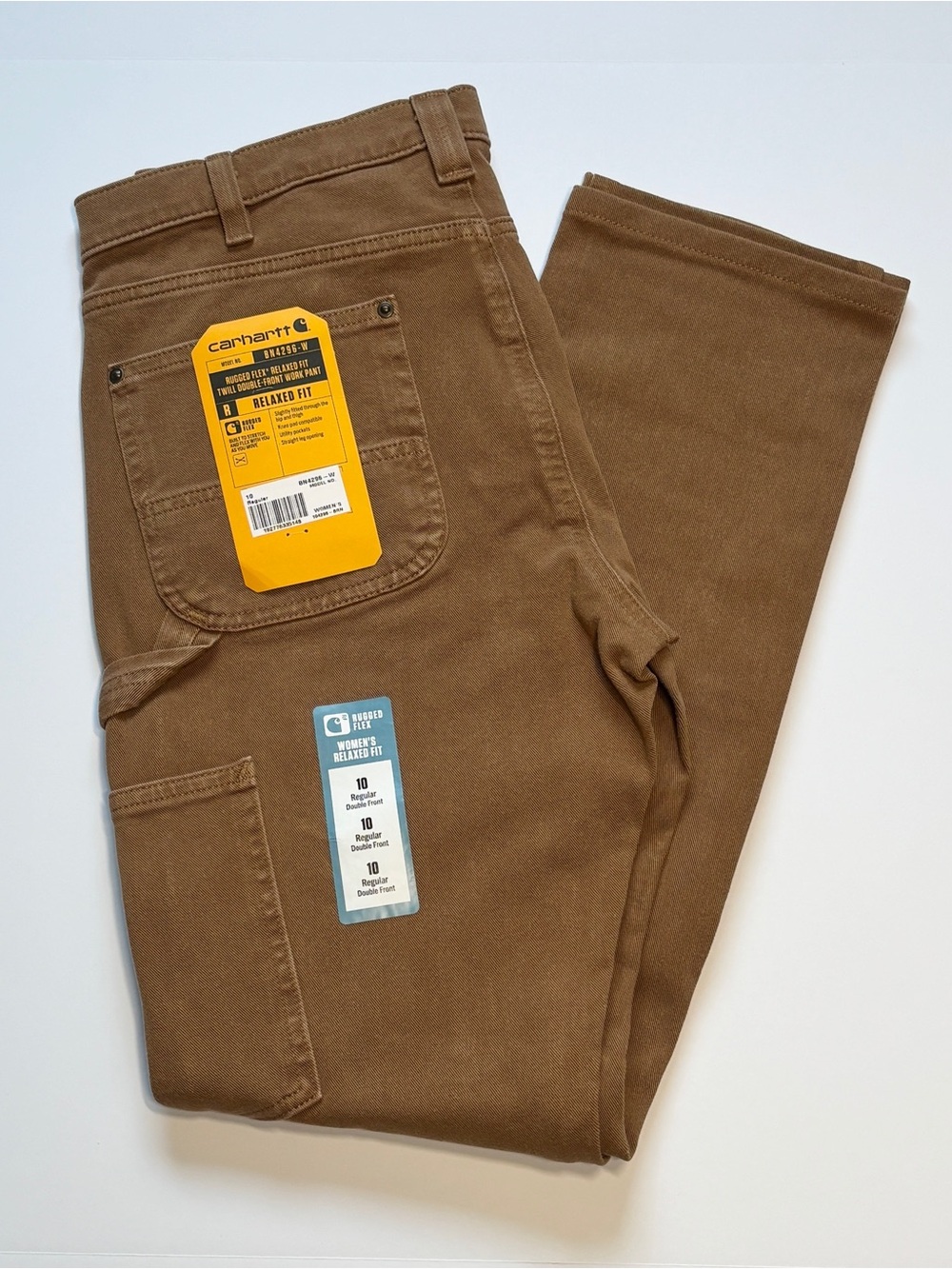 Carhartt Women’s Brown Double Knee Relaxed Fit Canvas Work Pants. NWT. 10R